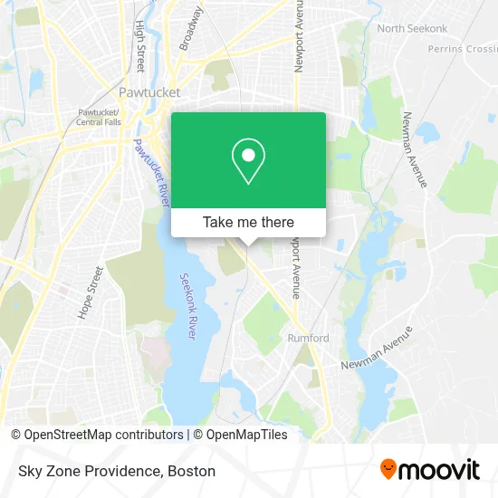 Sky Zone Providence map