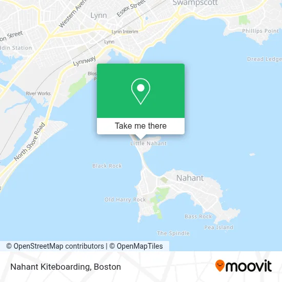 Nahant Kiteboarding map