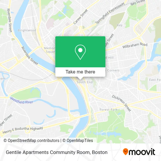 Gentile Apartments Community Room map