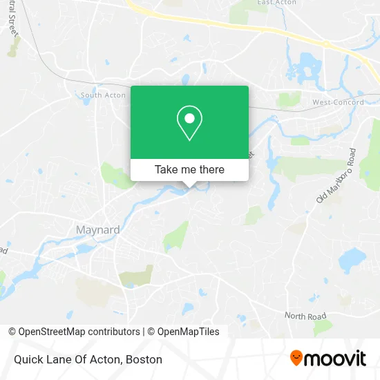 Quick Lane Of Acton map