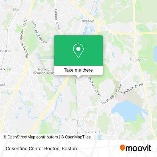 Cosentino Center Boston map
