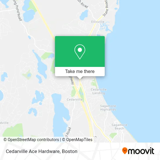 Cedarville Ace Hardware map