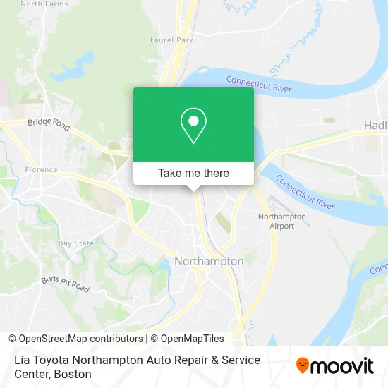 Lia Toyota Northampton Auto Repair & Service Center map