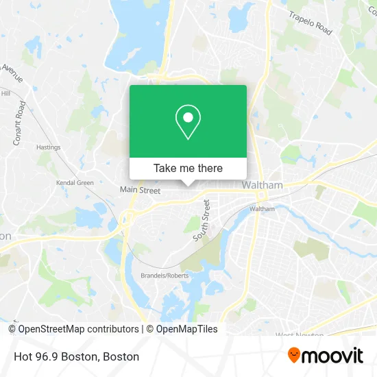 Hot 96.9 Boston map