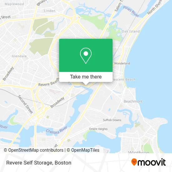 Revere Self Storage map