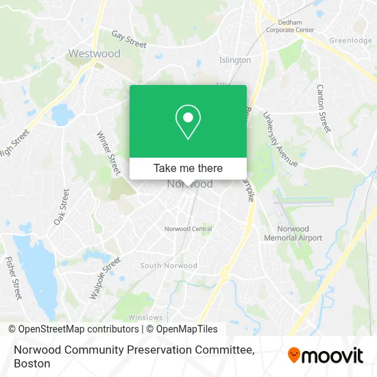 Norwood Community Preservation Committee map