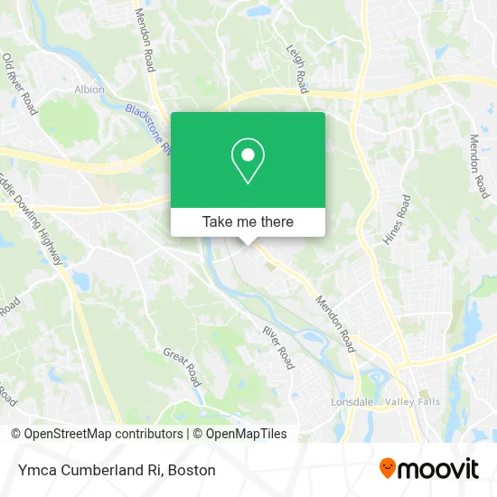 Ymca Cumberland Ri map