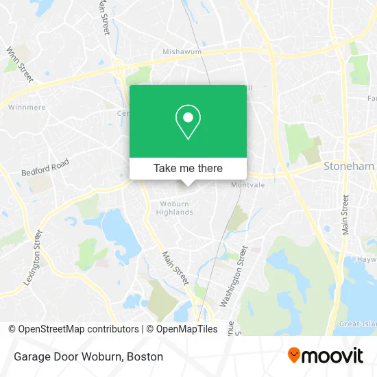 Garage Door Woburn map