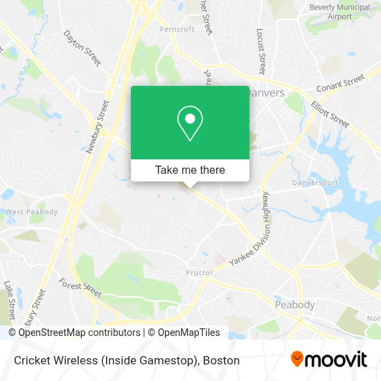 Cricket Wireless (Inside Gamestop) map
