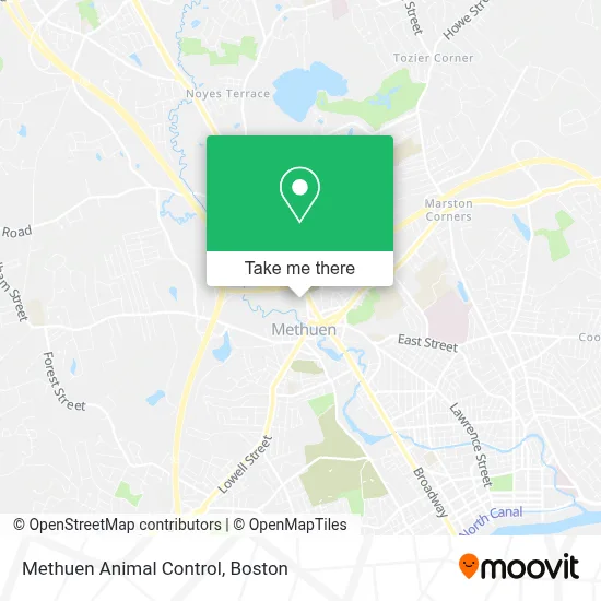 Methuen Animal Control map