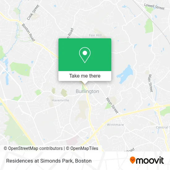 Residences at Simonds Park map