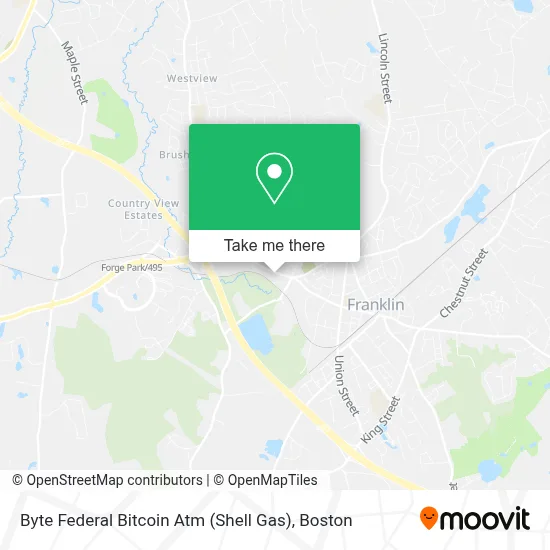 Byte Federal Bitcoin Atm (Shell Gas) map