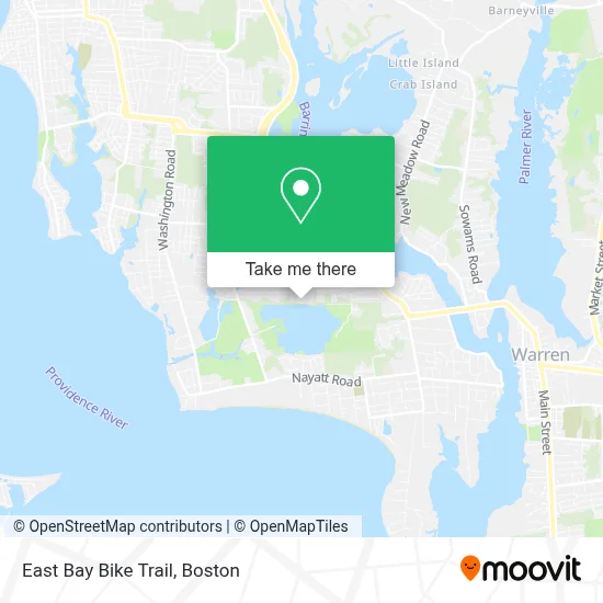 East Bay Bike Trail map