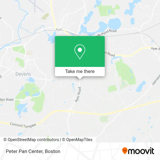 Peter Pan Center map