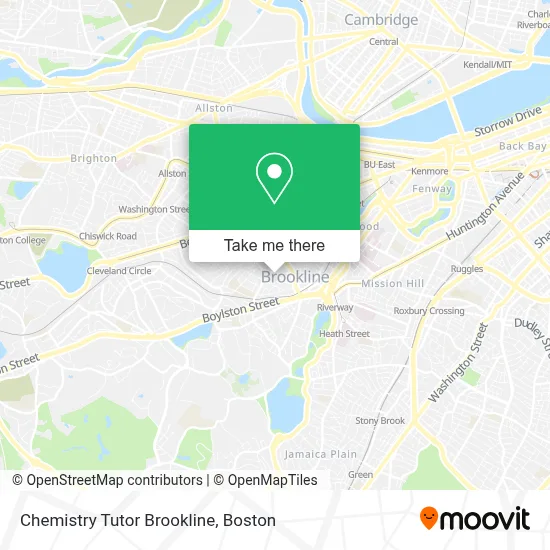 Chemistry Tutor Brookline map