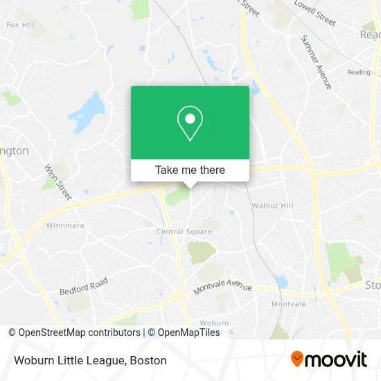 Woburn Little League map
