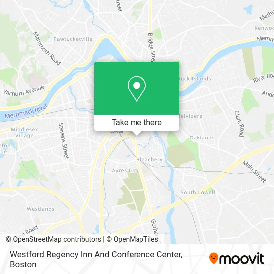 Westford Regency Inn And Conference Center map