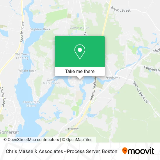 Chris Masse & Associates - Process Server map