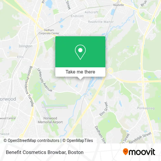 Benefit Cosmetics Browbar map