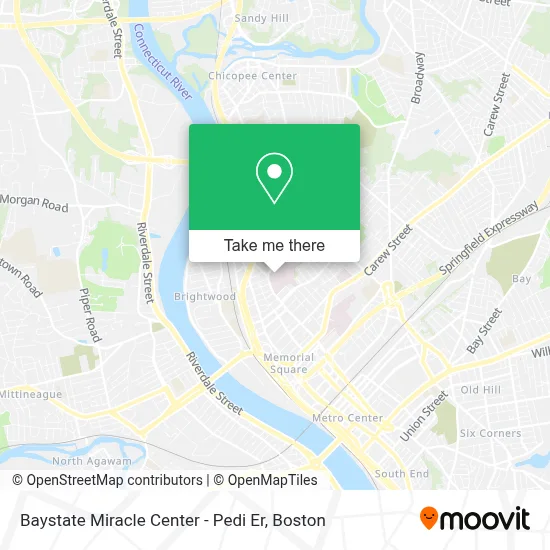 Baystate Miracle Center - Pedi Er map