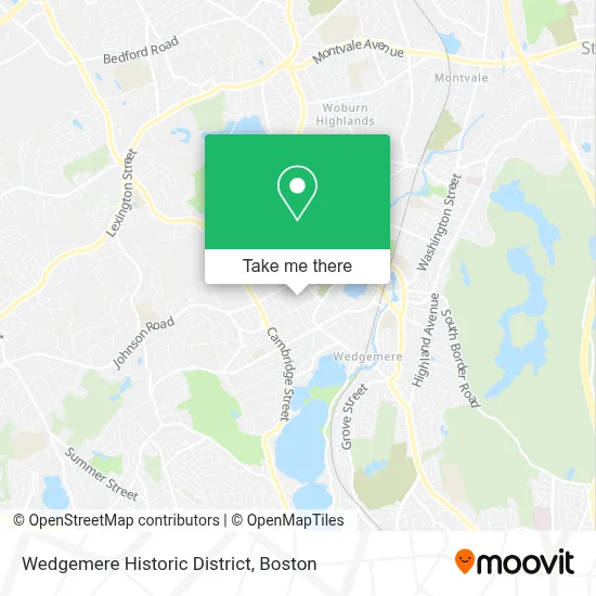 Wedgemere Historic District map