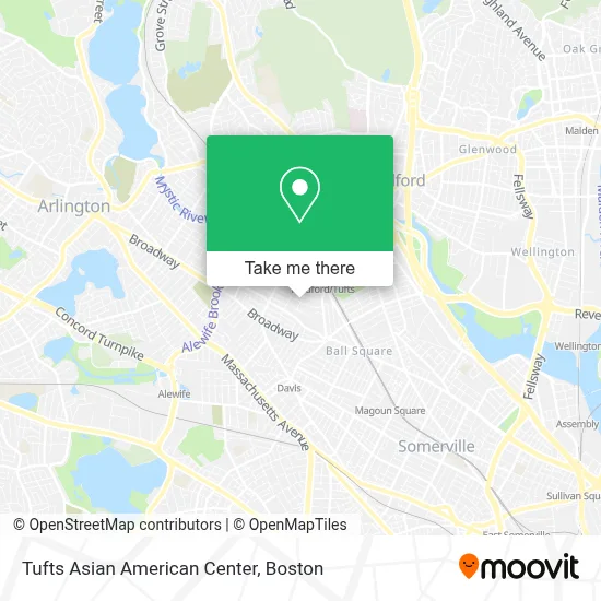 Tufts Asian American Center map