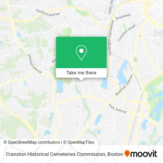 Cranston Historical Cemeteries  Commission map