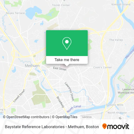 Baystate Reference Laboratories - Methuen map