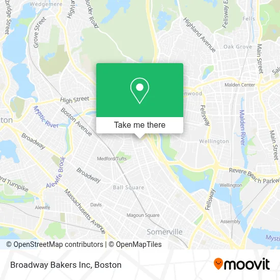 Broadway Bakers Inc map