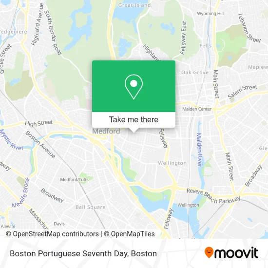 Boston Portuguese Seventh Day map