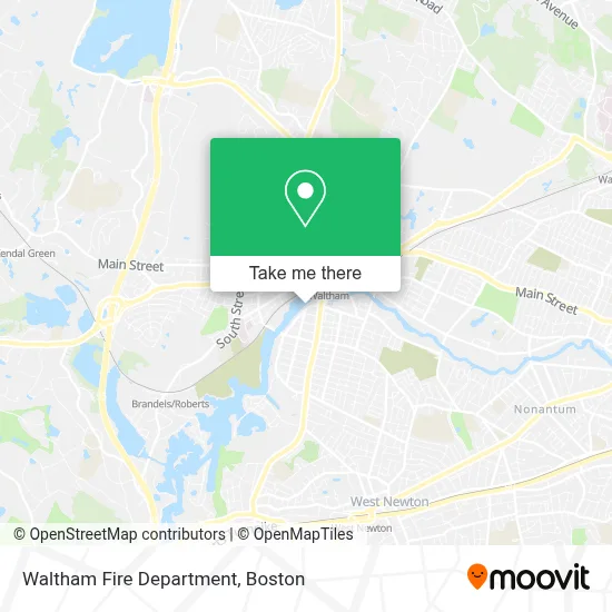 Waltham Fire Department map