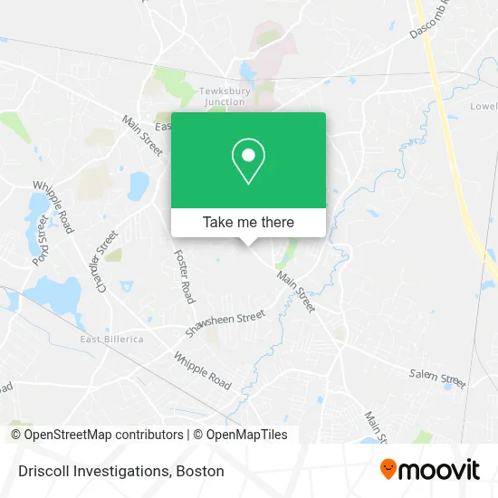 Driscoll Investigations map