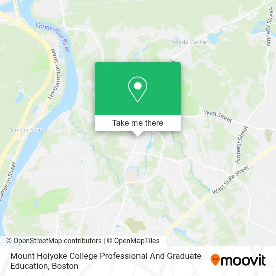 Mount Holyoke College Professional And Graduate Education map