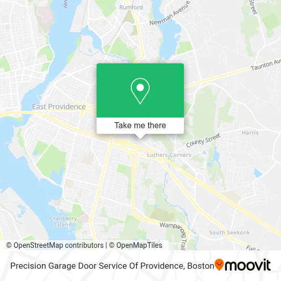 Precision Garage Door Service Of Providence map