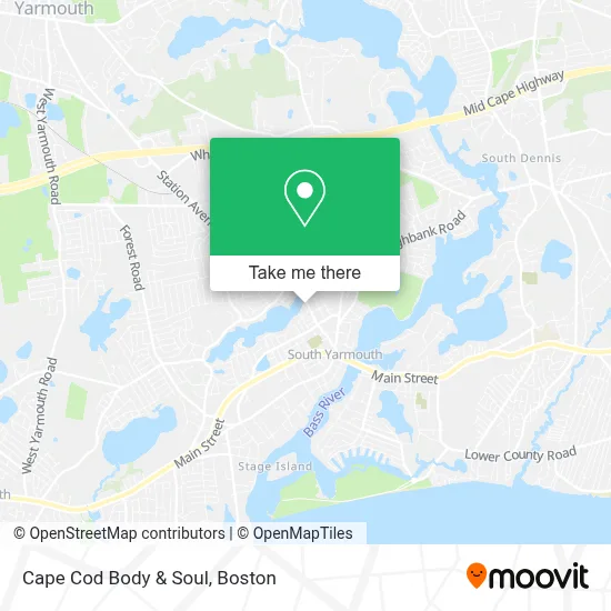 Cape Cod Body & Soul map