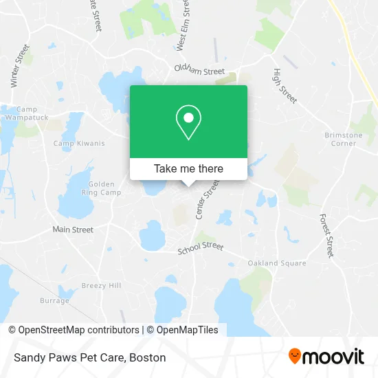 Sandy Paws Pet Care map