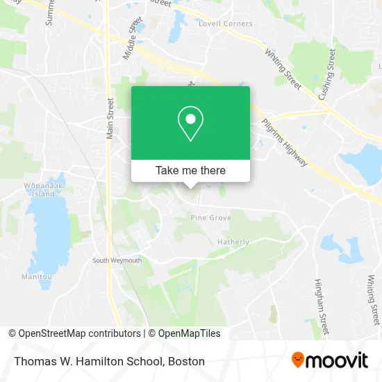 Thomas W. Hamilton School map