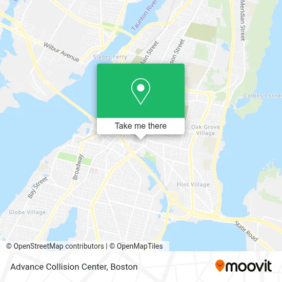 Advance Collision Center map