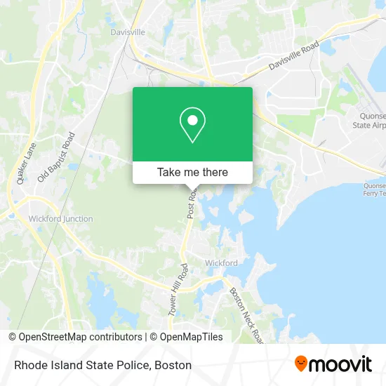 Rhode Island State Police map
