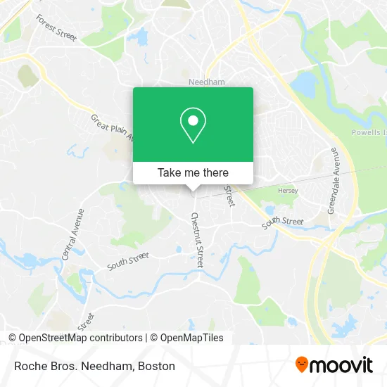 Roche Bros. Needham map