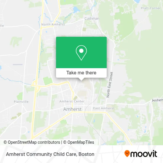 Amherst Community Child Care map