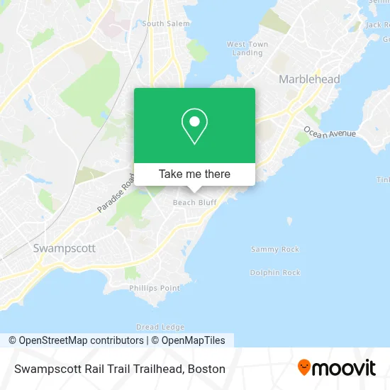 Swampscott Rail Trail Trailhead map