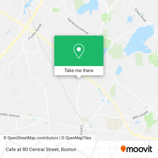 Cafe at 80 Central Street map