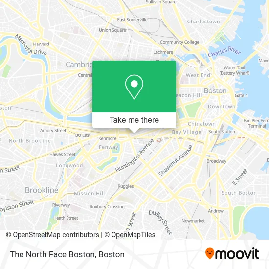 The North Face Boston map