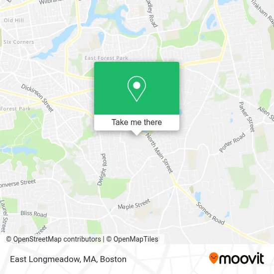 East Longmeadow, MA map