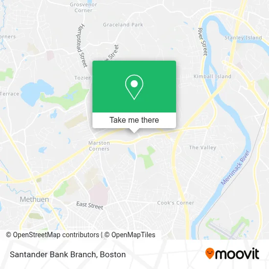 Santander Bank Branch map