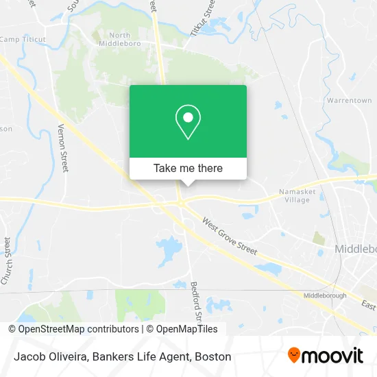 Jacob Oliveira, Bankers Life Agent map