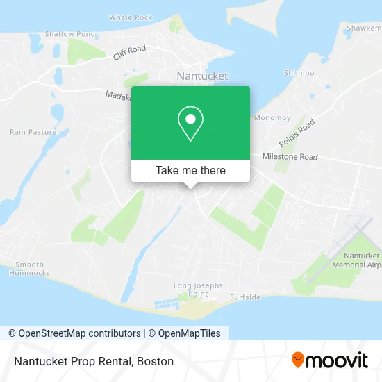 Nantucket Prop Rental map