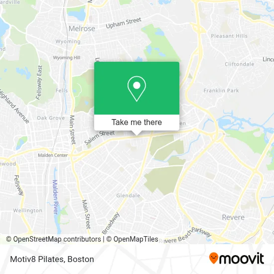 Motiv8 Pilates map