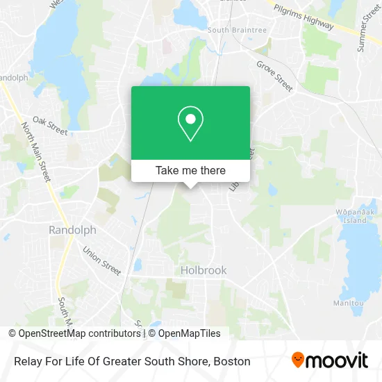 Relay For Life Of Greater South Shore map